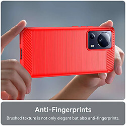 Acheter Htdmobiles Coque pour Xiaomi 13 Lite 5G - housse etui silicone gel carbone + verre trempe - ROUGE