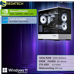 Sedatech PC Gamer XL Vision • Intel i5-12400F • RTX4070 • 32Go DDR5 • 2To SSD M.2 • Windows 11