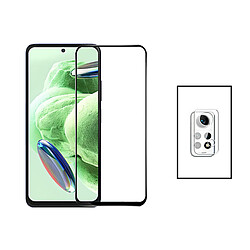 PHONECARE Kit Film Caméra Arrière + Verre Trempé 5D Full Cover pour Xiaomi Redmi Note 12 Pro 4G - Transparent / Noir