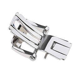 Avis Fermoir Papillon Plier en Acier Inoxydable pour Bracelet de Montre - Argent 18mm