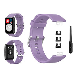 Avis Bracelet De Montre En Silicone Souple Pour Montre Huawei Fit TIA-B09 TIA-B19 Violet Clair