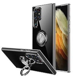 Coque en TPU anti-rayures, support magnétique pour voiture avec béquille transparent pour votre Samsung Galaxy S22 Ultra