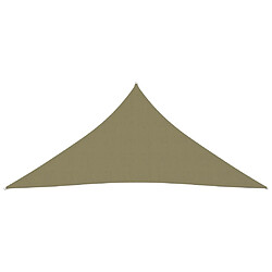 Helloshop26 Voile d'ombrage parasol tissu oxford triangulaire 4,5 x 4,5 x 4,5 m beige 02_0009852