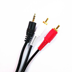 Câble Audio Jack 3.5 mm 2 Connecteurs RCA Stéréo Mâle Câble pas cher