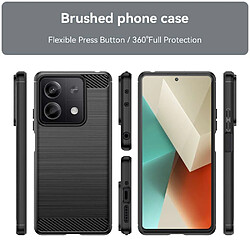 Htdmobiles Coque pour Xiaomi Redmi Note 13 5G - housse etui silicone gel carbone + verre trempe - NOIR