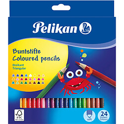 Pelikan Crayons de couleur triangulaire minces, étui en ()