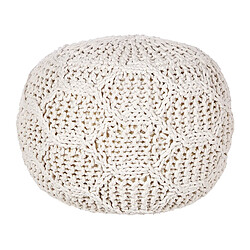 Beliani Pouf TRIMAN Beige clair Coton