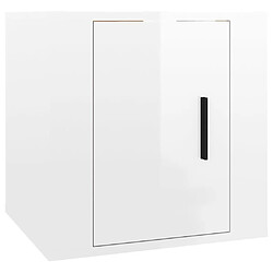 Avis Helloshop26 Ensemble de meubles armoire buffet TV télévision salon chambre séjour 5 pièces brillant bois d'ingénierie blanc 02_0024916