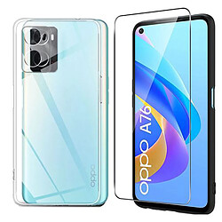 Film verre trempé pour Oppo A76 6.56" CPH2375 + Coque de protection souple -Visiodirect-