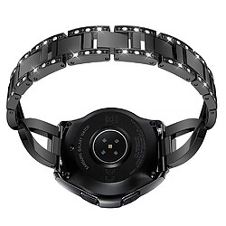 Bracelet en métal décor de diamant noir pour votre Samsung Gear S3 Classic/Frontier/Gear 2 R380 etc