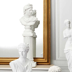 The Home Deco Factory Statue buste blanc en magnésia 19 x 16 x 63.5 cm.