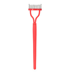 Peigne Brosse de Maquillage en Acier Inox pour Cils Sourcils Outil Cosmétique - Rose