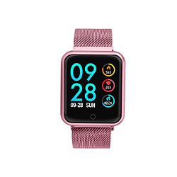 YP Select 1,3 pouces Écran couleur Pression artérielle Moniteur de fréquence cardiaque Sport Bluetooth Smart Wristband Watch-Doré