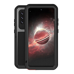 Coque en silicone + métal Antichoc Antichute Antipoussière Puissant noir pour votre Samsung Galaxy A72 5G/4G