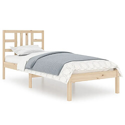 vidaXL Cadre de lit sans matelas 100x200 cm bois massif