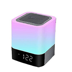 Universal Enceinte Bluetooth sans fil avec contrôle tactile de la lampe de chevet colorée, LED Touch Capteur de bureau lampe Dimmable (blanc)