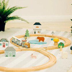 Bigjigs Toys Ensemble de train d'animaux des bois pas cher