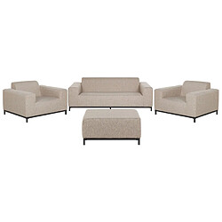 Beliani Set de salon ROVIGO Polyester Beige