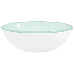 vidaXL Lavabo Verre trempé 35x12 cm Blanc