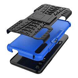 Wewoo Coque Renforcée Pour Huawei Honor 9X Pro Texture de pneu TPU + PC Antichoc avec support bleu pas cher