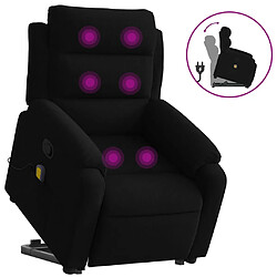 vidaXL Fauteuil de massage inclinable Noir Velours