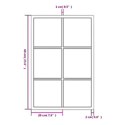 vidaXL Miroir mural noir 60x40 cm métal pas cher