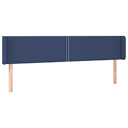 Avis Maison Chic Tête de lit moderne à LED lumineuse pour chambre - Décoration de lit Bleu 163x16x78/88 cm Tissu -MN11614