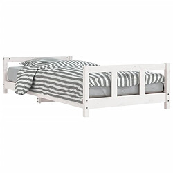 Maison Chic Lit simple Cadre de lit pour enfants,Lit d'Enfant Moderne blanc 90x200 cm bois de pin massif -MN28261 