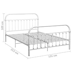 vidaXL Cadre de lit sans matelas blanc métal 120x200 cm pas cher