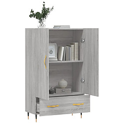 Avis vidaXL Buffet haut sonoma gris 69,5x31x115 cm bois d'ingénierie