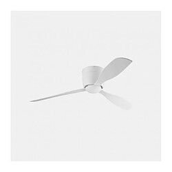 Leds C4 Plafonnier ventilateur Bora Verre,acier blanc,sablé 21,6 Cm