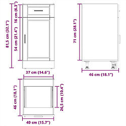 vidaXL Armoire de cuisine Porto sonoma gris bois d'ingénierie pas cher