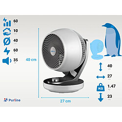 Acheter Purline Ventilateur de Bureau 60W avec 3 vitesses et oscillant