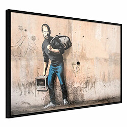 Paris Prix Affiche Murale Encadrée Banksy The Son of a Migrant from Syria 30 x 20 cm Noir