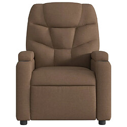 Acheter Maison Chic Fauteuil de massage inclinable,Fauteuil luxe de relaxation Marron Tissu -MN41559