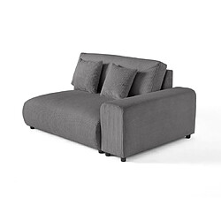 Lisa Design Garance - module d'assise 2 places avec accoudoir droit - en velours côtelé Garance - module d'assise 2 places avec accoudoir droit - en velours côtelé - Gris foncé