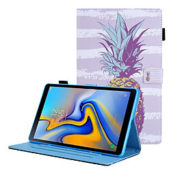 Etui en PU texture croisée avec support et porte-carte Ananas doré pour votre Samsung Galaxy Tab A8 10.5 2021 SM-X200/X205