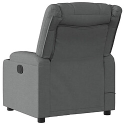 Avis vidaXL Fauteuil de massage inclinable Gris foncé Tissu