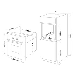 Four intégrable multifonction 70l 60cm pyrolyse inox - FF75MFPNX/1 - FAGOR pas cher