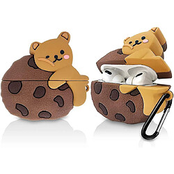 Avis Universal Cookie Bear AirPods Pro Case, 3D Copier Cartoon Caractoon Protective Soft Silicone AirPods Pro Cover