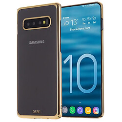 Wewoo Coque Rigide Pour Galaxy S10 GEBEI Etui de protection plaquage antichoc PC Or