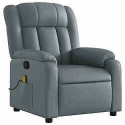 Avis Maison Chic Fauteuil Relax pour salon, Fauteuil de massage inclinable Gris Similicuir -GKD46897