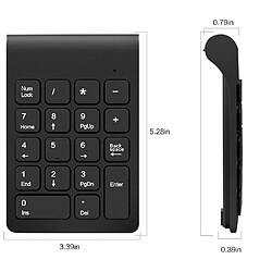 Acheter Extensions De Clavier Sans Fil Du Clavier Numérique 2.4G Avec Souris Pour Ordinateur De Bureau Noir