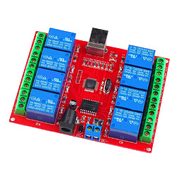 Dc12v Huit Canaux Usb Relais Carte Contrôleur D'ordinateur Programmable