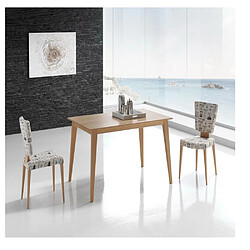 Inside 75 Table repas NORDIC 6 couverts 160 x 100 cm pieds bois plateau chêne naturel