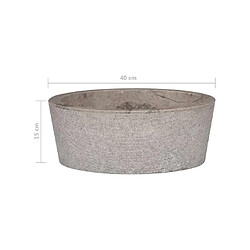 Vente-Unique Lavabo diamètre 40 x 15 cm marbre gris 02_0002823 pas cher