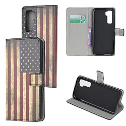 Etui en PU impression de motifs drapeau américain vintage pour votre Huawei P40 Lite 5G/Nova 7 SE