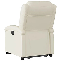 Acheter Maison Chic Fauteuil Relax pour salon, Fauteuil inclinable électrique crème similicuir -GKD92118