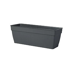 DEROMA Jardiniere Ninféa a réserve d'eau - 60 x 17,6 x H 17,4 cm - 13 L - Gris anthracite