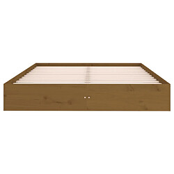 Acheter vidaXL Cadre de lit sans matelas marron miel bois massif 120x200 cm